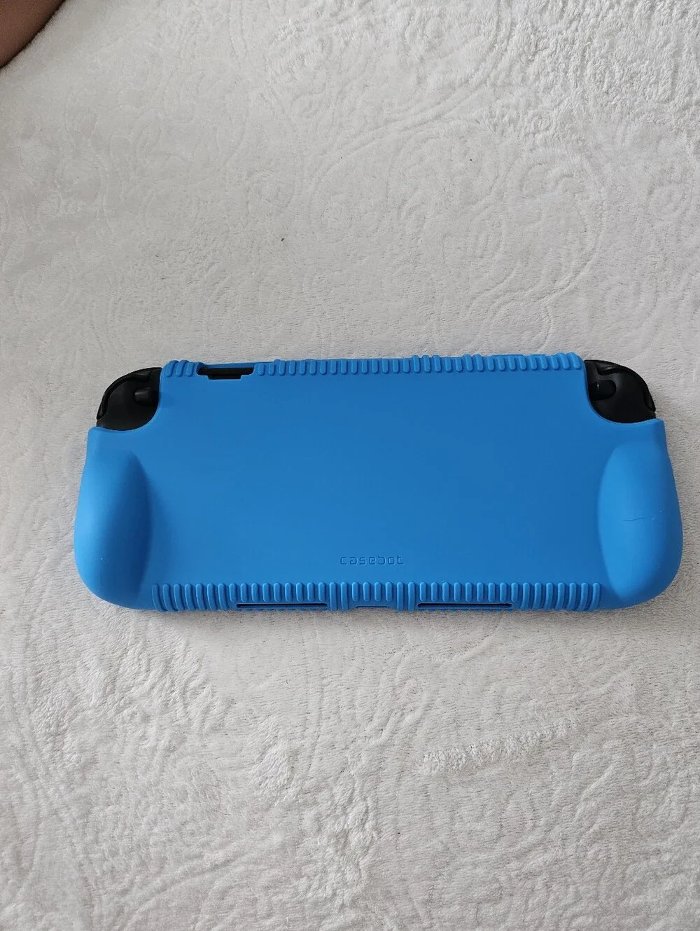 CaseBot Silicone Grip Case for Nintendo Switch 2 Ergonomic Protective Cover Blue
